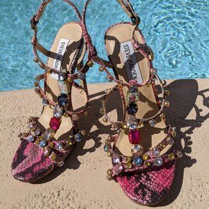 Steve Madden Strappy  Majestic  Jeweled  Heels